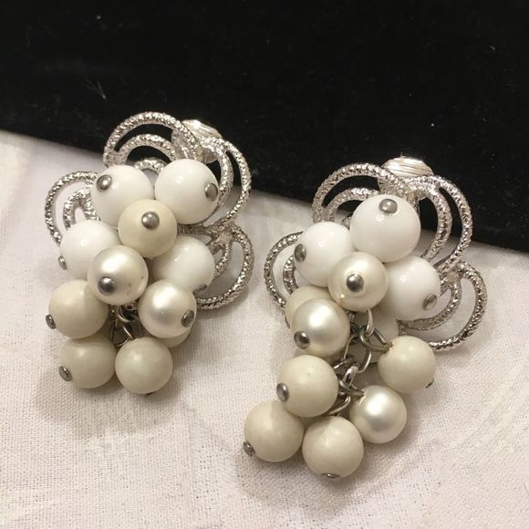 Vintage Jewelry - Vintage Park Lane Silver Earrings With Dangles